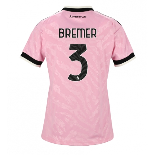 Juventus Gleison Bremer #3 Maglia Gara Trasferta Repliche 2026-27 Donna Maniche Corte Juventus Gleison Bremer #3 Maglia Gara Trasferta Repliche 2026-27 Donna Maniche Corte